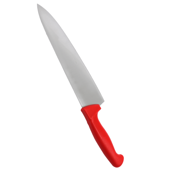 Cuchillo Chef de 10" Acero Inoxidable Mango Rojo