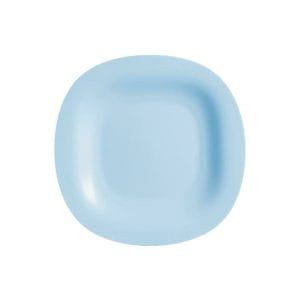 Juego de 6 Platos Vidrio Opal Para Postre Carine Light Blue
