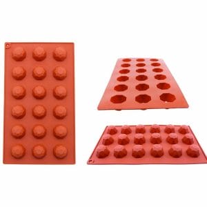 11040202028129 - Molde de Silicon Pentagonal Para Chocolates 18 cavidades