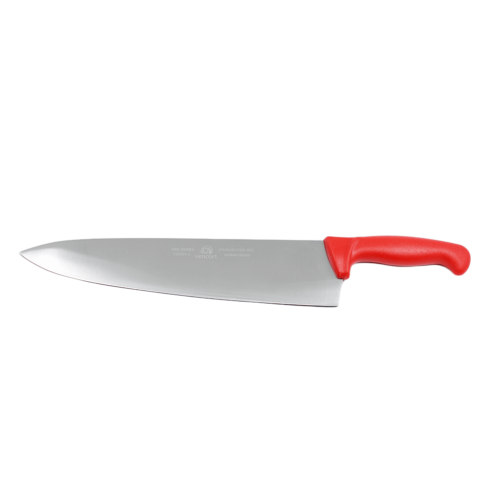Cuchillo Chef 12 Mango Rojo Pro Series