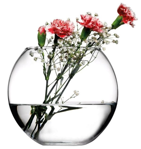 Compra este hermoso Florero de vidrio en forma de Pecera Esfera, solo en Vencort