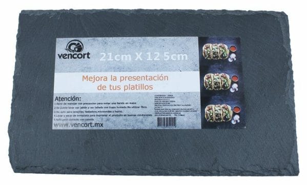 Plato de Piedra Pizarra Rectangualar 21 X 12.5 cm