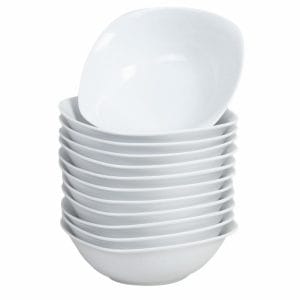 401516 3 - Tazón Cuadrato 6" Porcelana 300 ml - Pack de 12 Pzs