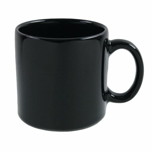 Taza negra ceramica 360 ml