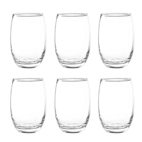 Vasos De Vidrio Para Vino Agua De 15 Oz / 440 Ml