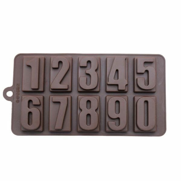 Molde De Silicon Para Chocolates Números