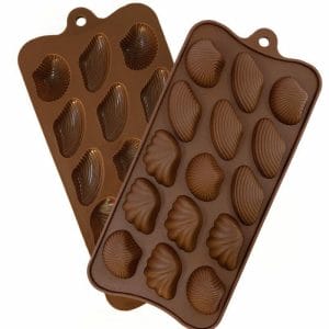 Molde De Silicon Conchas Chocolate Reposteria -2 Pzas