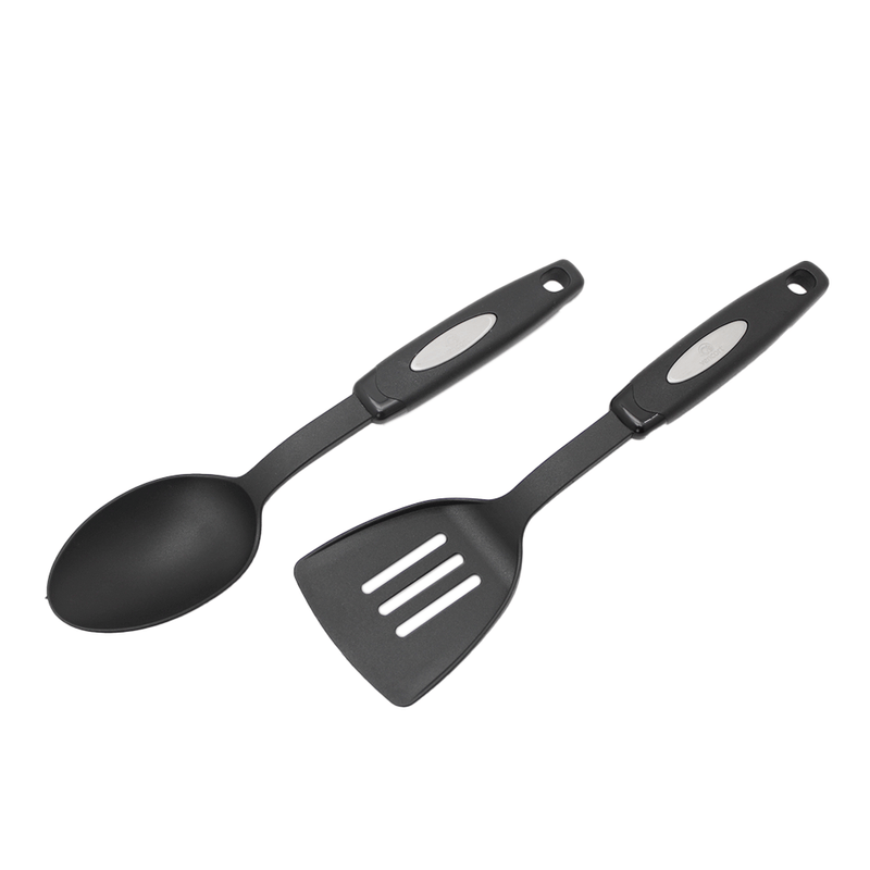  Juego de utensilios de cocina con 15 piezas antiadherentes con  suave mango Cook N Home , Negro : Hogar y Cocina