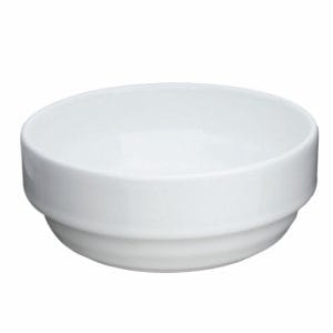 Tazones De Porcelana Blanca Brasileña 13 Cm 400 Ml - 12 Pzas