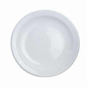 Platos Redondos 23 Cm Porcelana Blanca Para Restaurante - 12 Pzas
