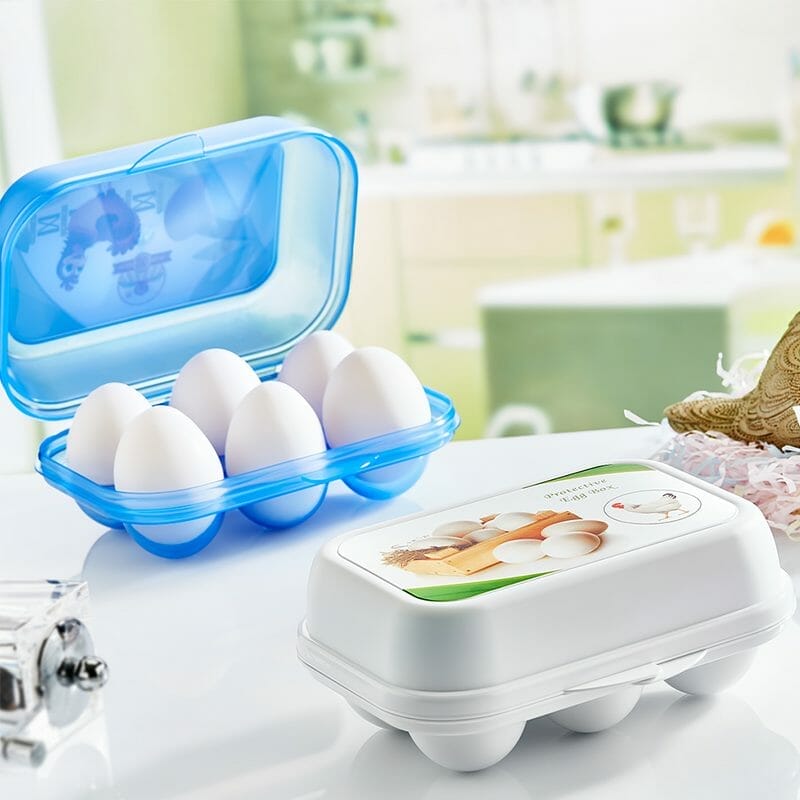  Caja de almacenamiento para huevos, huevera, plástico