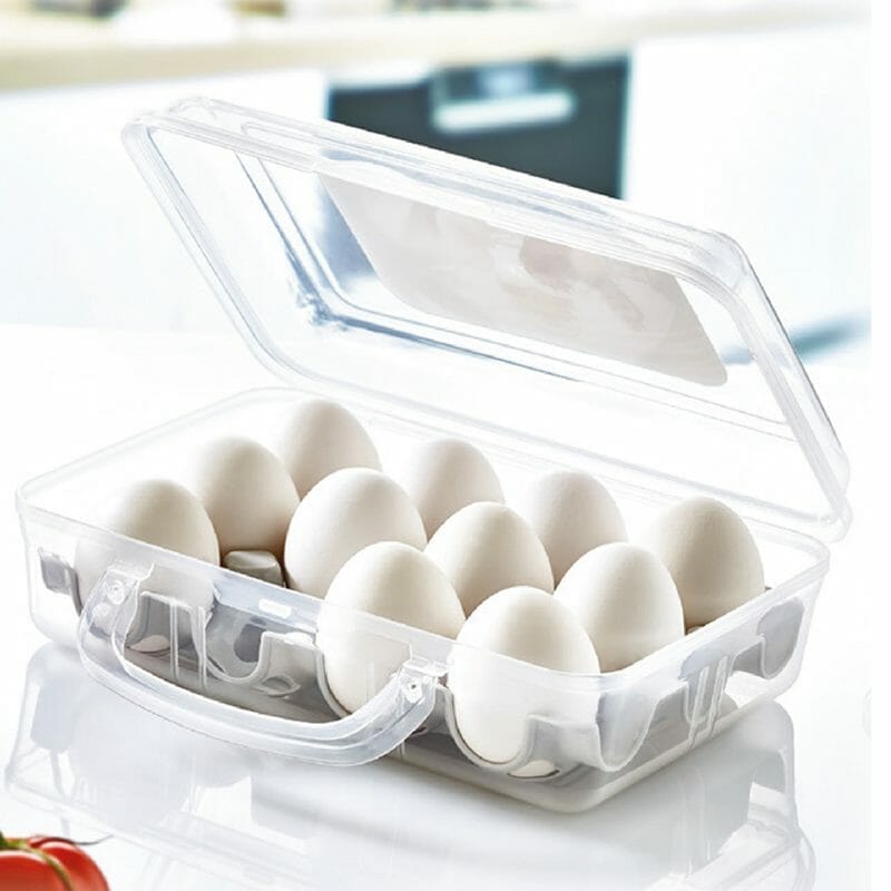 Huevera Caja Con Agarradera Para 12 Huevos