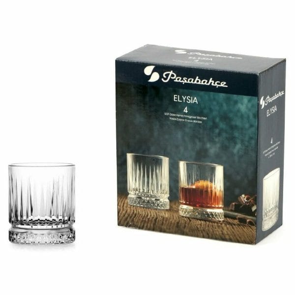 Vaso Para Licor Whiskey 6 Pzs 355ml Vidrio Elysia Pasabahce