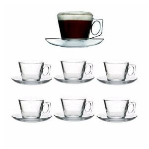 97301 1 - Juego De 6 Tazas Con Plato Vela Para Espresso 80 Ml