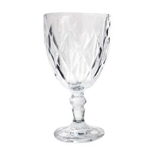Copas Vino Agua Cristal Labrado Vidrio Vintage