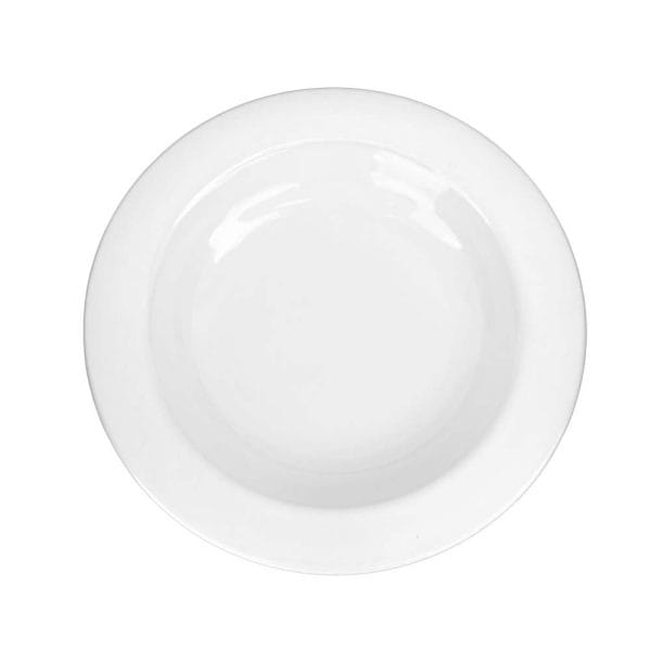 Plato Hondos Pasta De Porcelana Blanca 28.5 Cm
